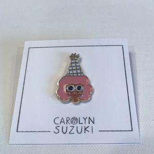 Party Girl enamel pin by Carolyn Suzuki